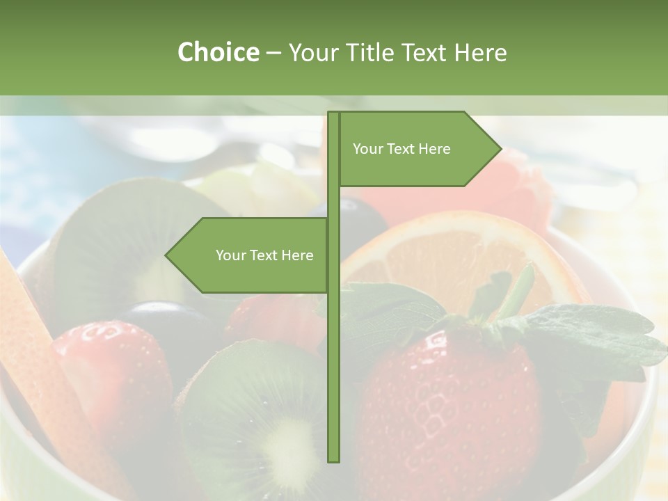 Strawberry Spoon Pomelo PowerPoint Template