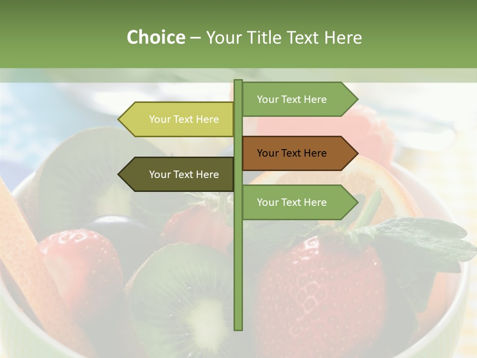 Strawberry Spoon Pomelo PowerPoint Template