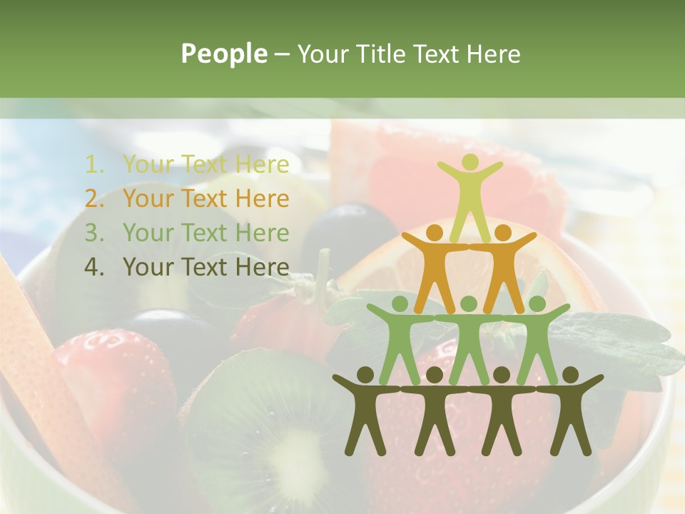 Strawberry Spoon Pomelo PowerPoint Template