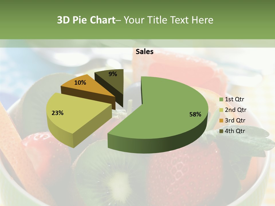 Strawberry Spoon Pomelo PowerPoint Template