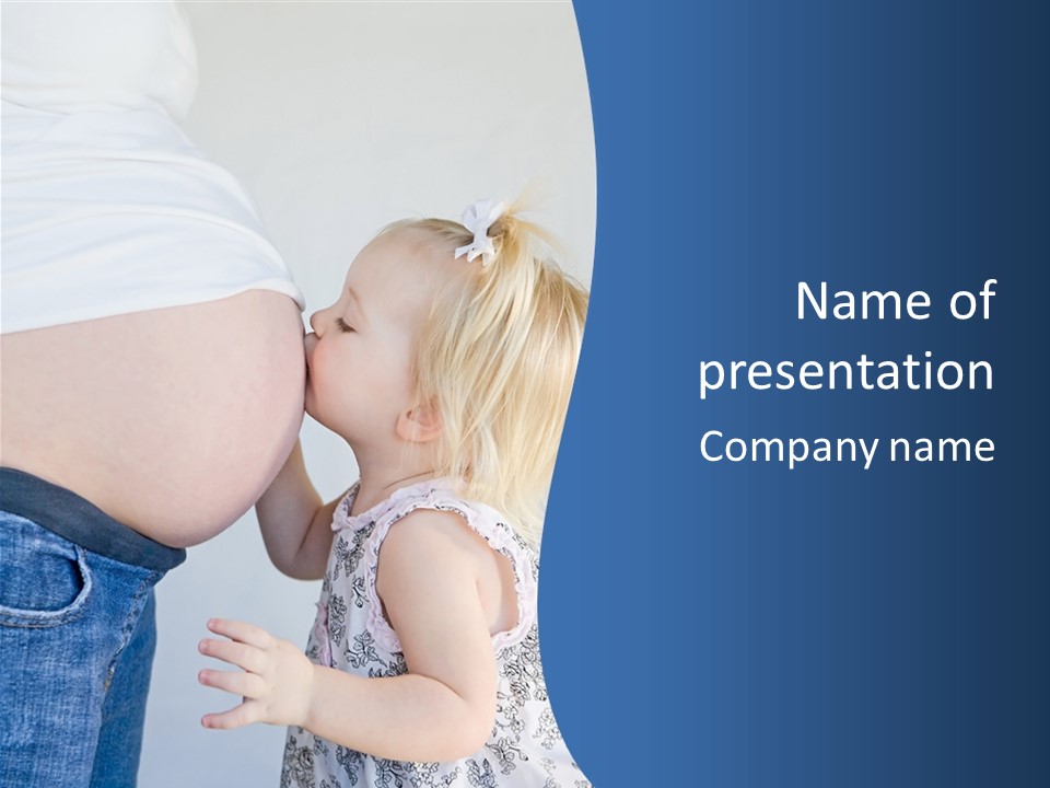 Pregnant Women With Children PowerPoint Template