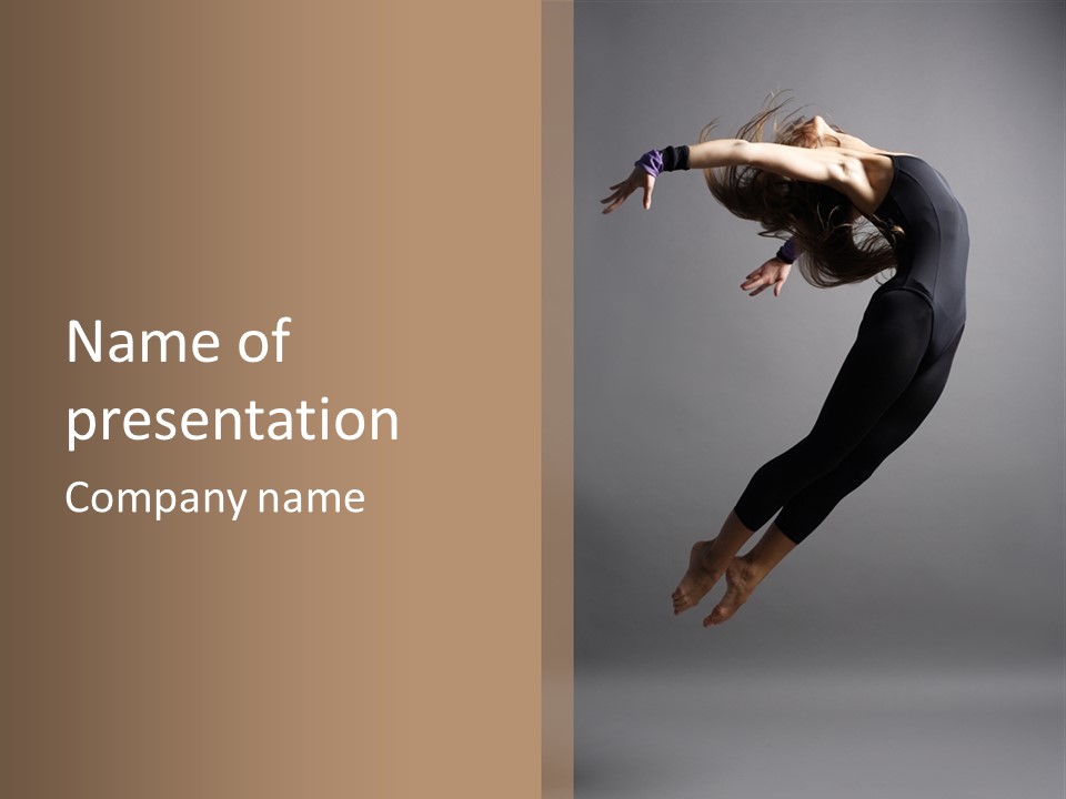 Aerobics One Pose PowerPoint Template