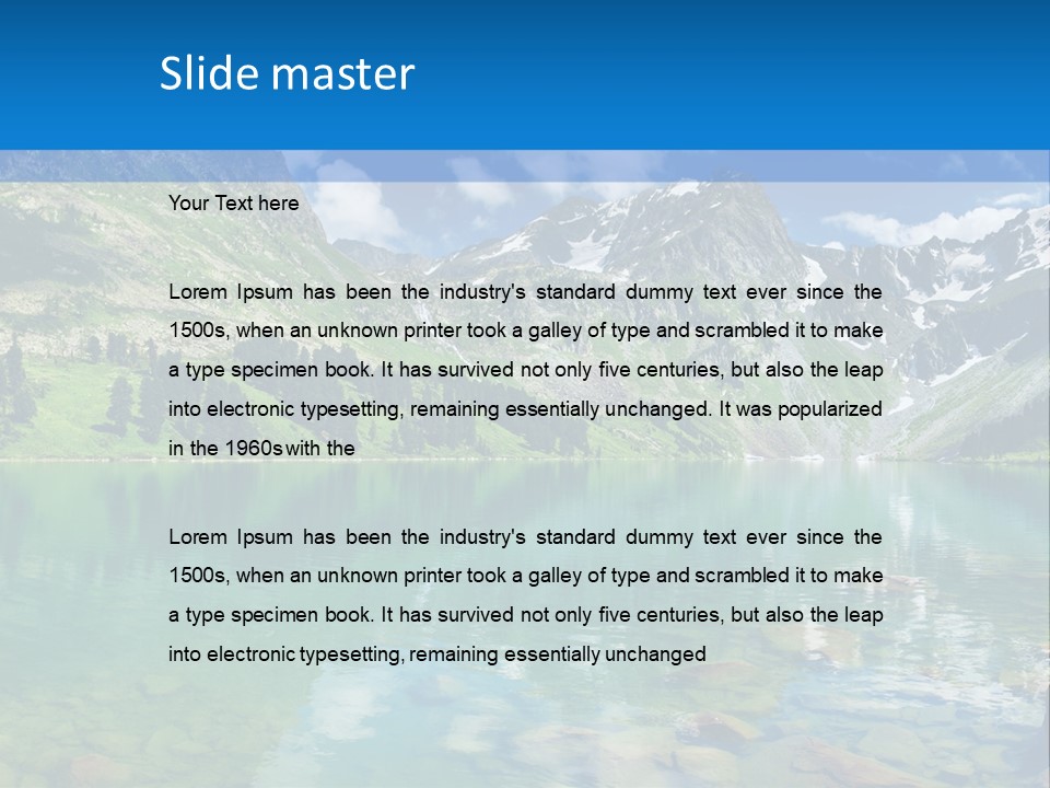 Turquoise Lake PowerPoint Template