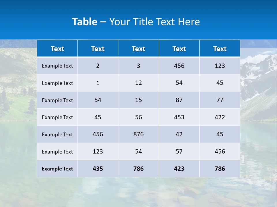 Turquoise Lake PowerPoint Template