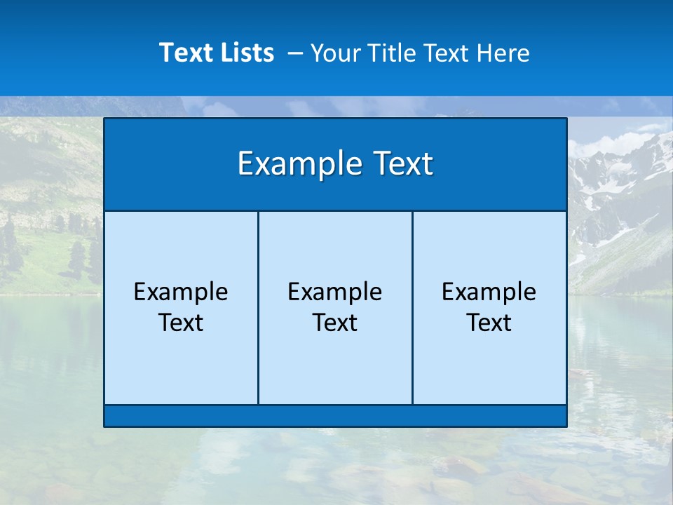 Turquoise Lake PowerPoint Template