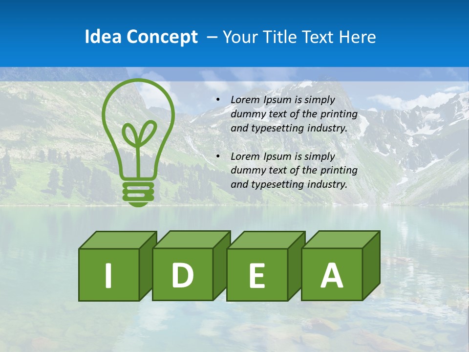 Turquoise Lake PowerPoint Template