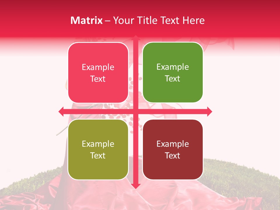 Beautiful Girl In Red Dress PowerPoint Template