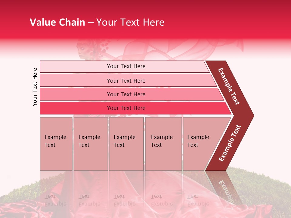 Beautiful Girl In Red Dress PowerPoint Template