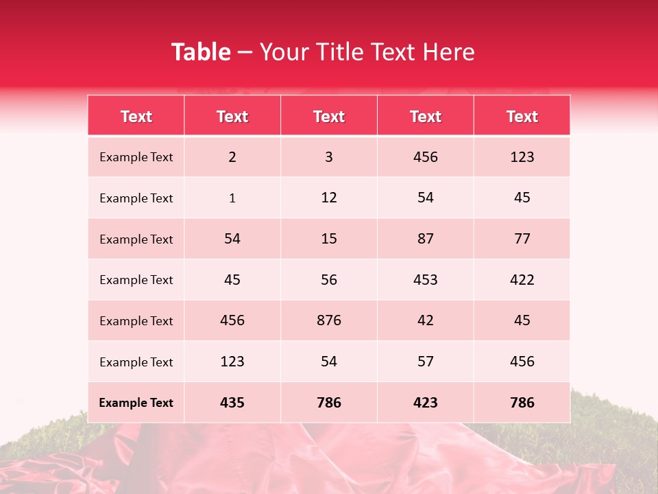 Beautiful Girl In Red Dress PowerPoint Template