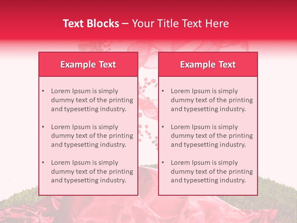 Beautiful Girl In Red Dress PowerPoint Template