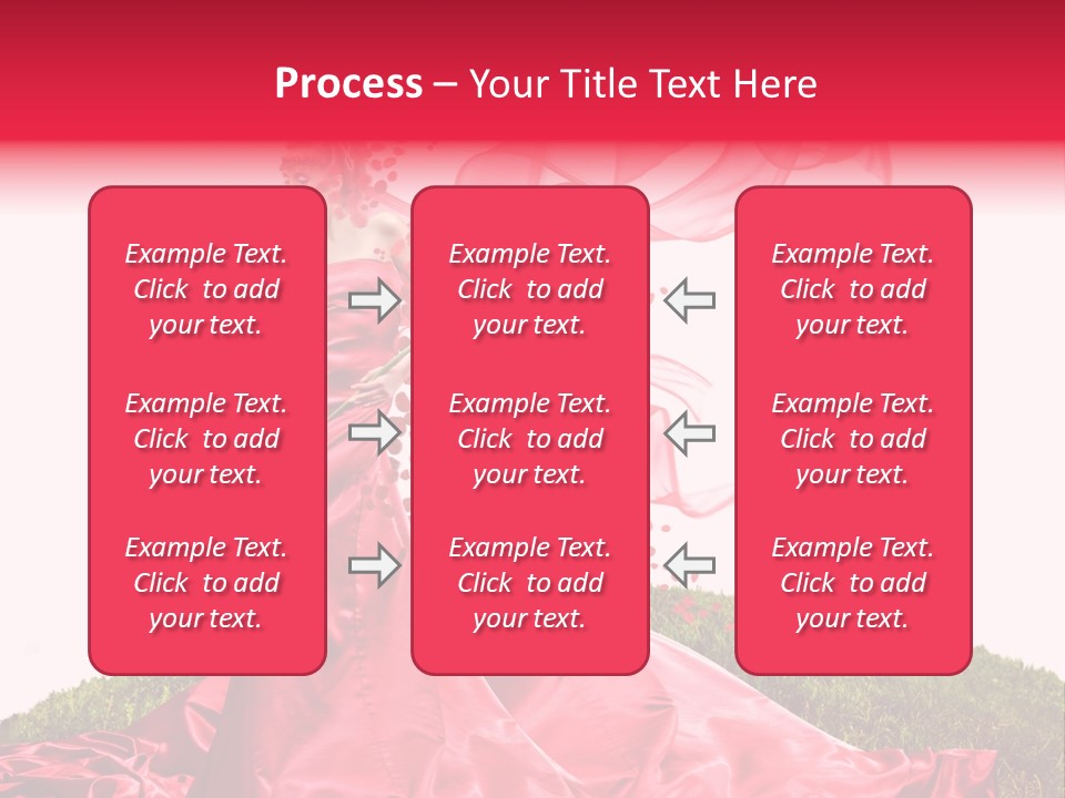 Beautiful Girl In Red Dress PowerPoint Template