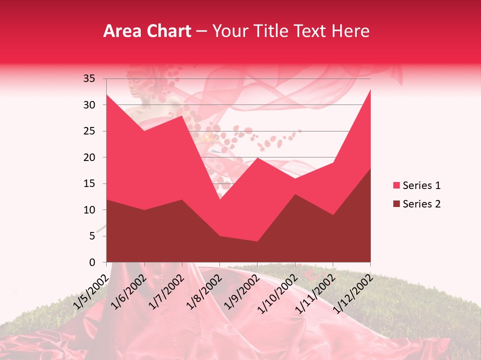 Beautiful Girl In Red Dress PowerPoint Template