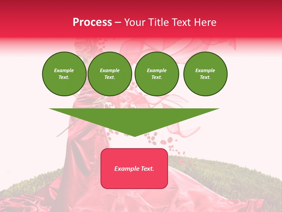 Beautiful Girl In Red Dress PowerPoint Template