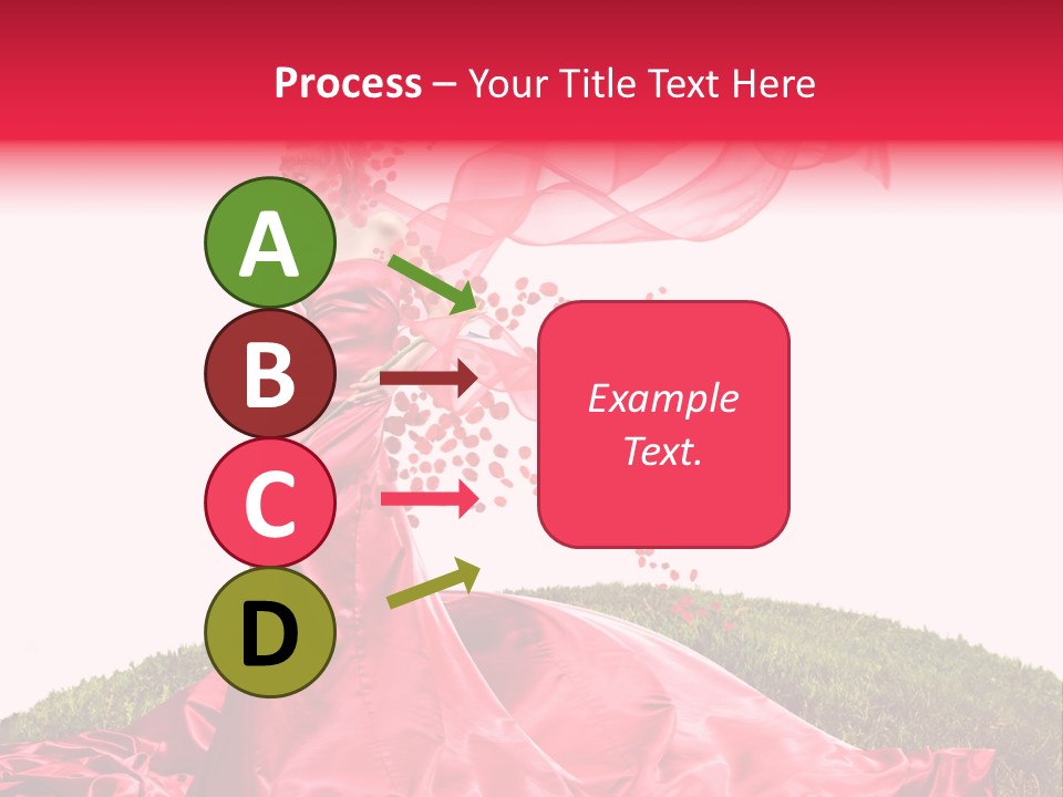 Beautiful Girl In Red Dress PowerPoint Template