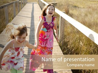 Female Purple Joy PowerPoint Template