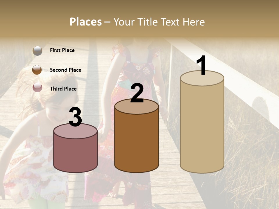 Female Purple Joy PowerPoint Template