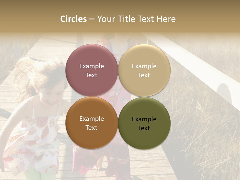 Female Purple Joy PowerPoint Template