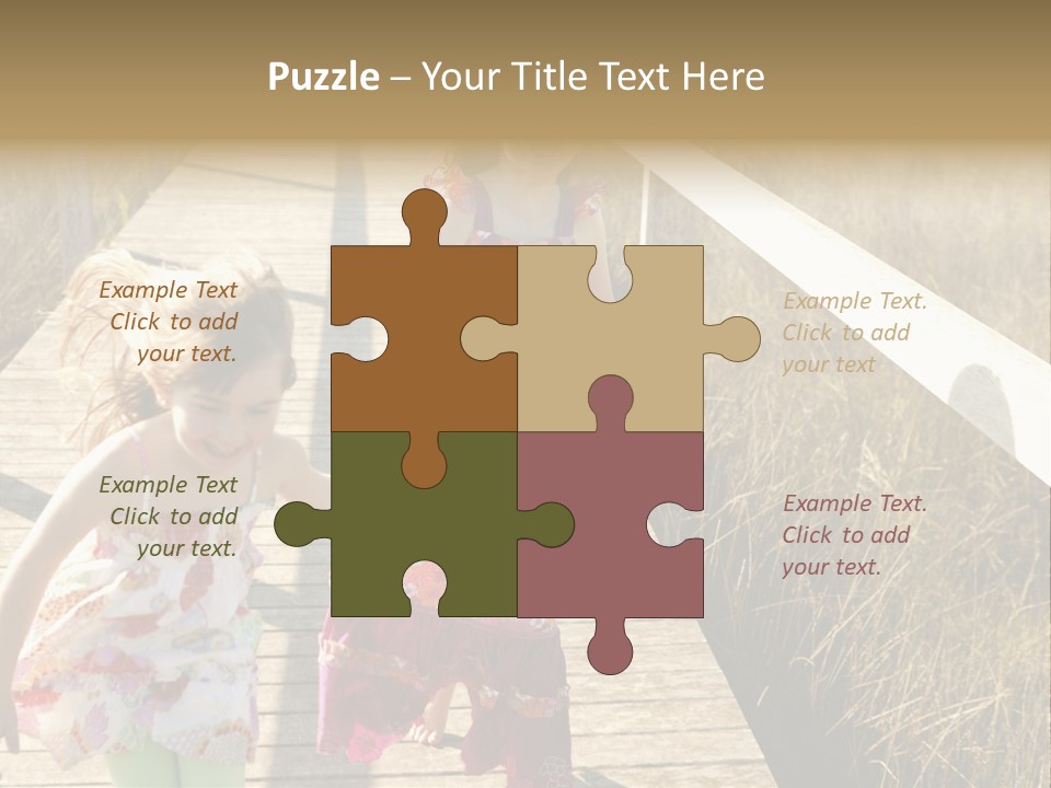 Female Purple Joy PowerPoint Template