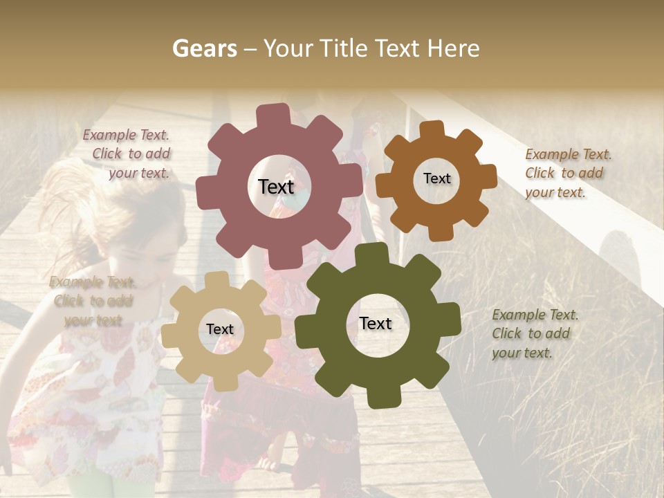 Female Purple Joy PowerPoint Template