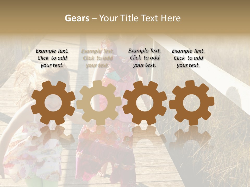 Female Purple Joy PowerPoint Template