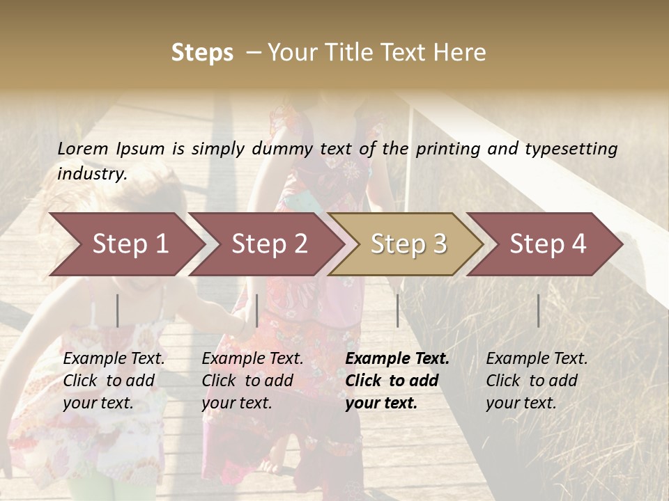 Female Purple Joy PowerPoint Template