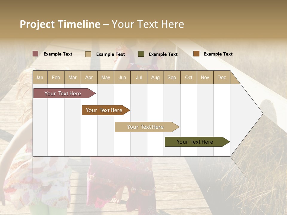 Female Purple Joy PowerPoint Template