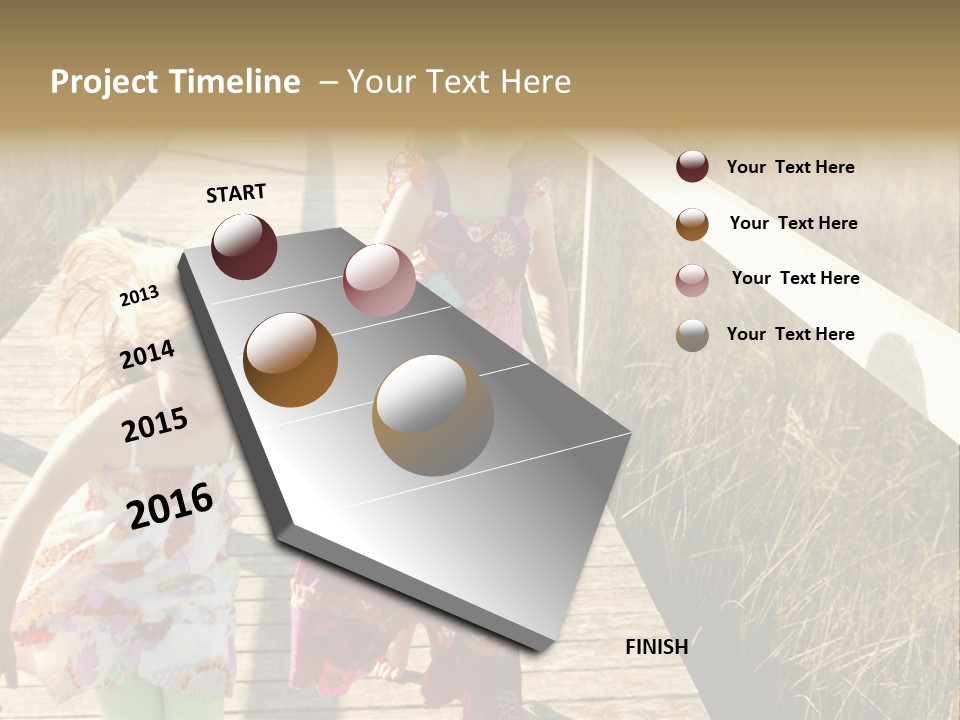 Female Purple Joy PowerPoint Template