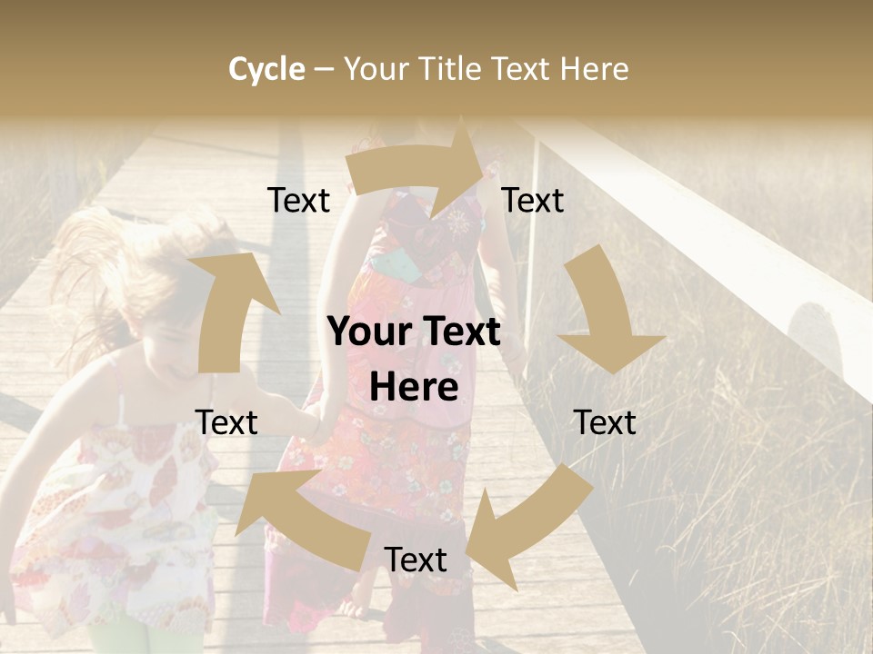 Female Purple Joy PowerPoint Template