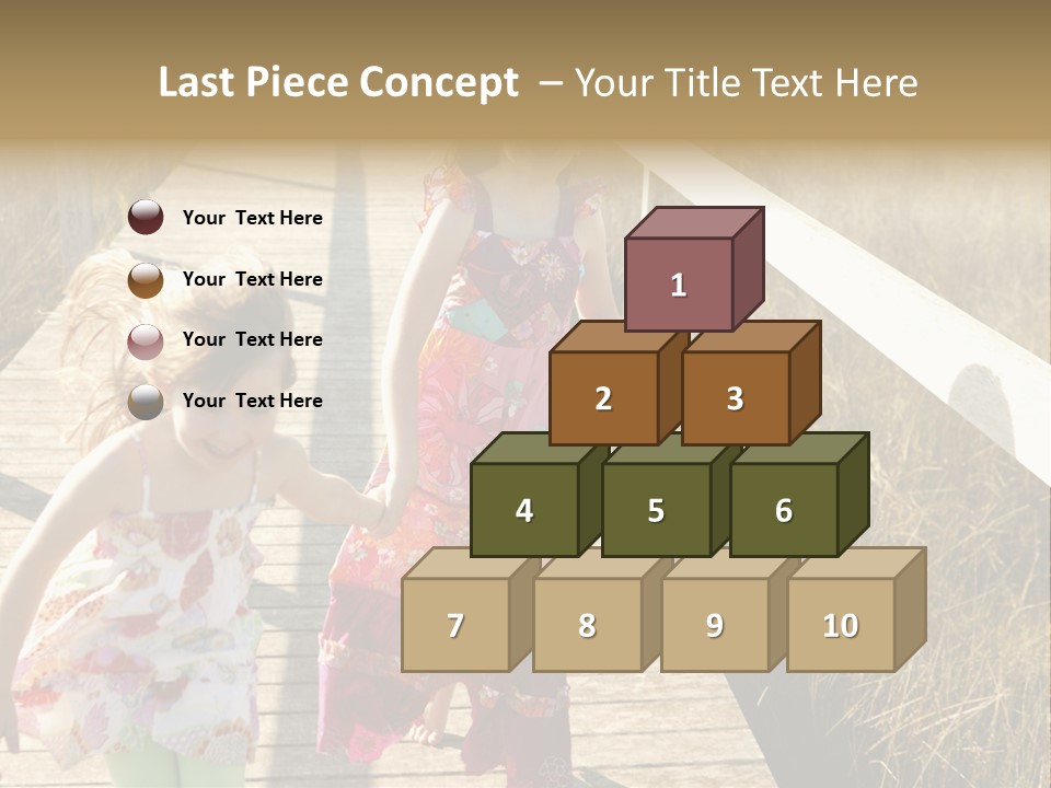 Female Purple Joy PowerPoint Template