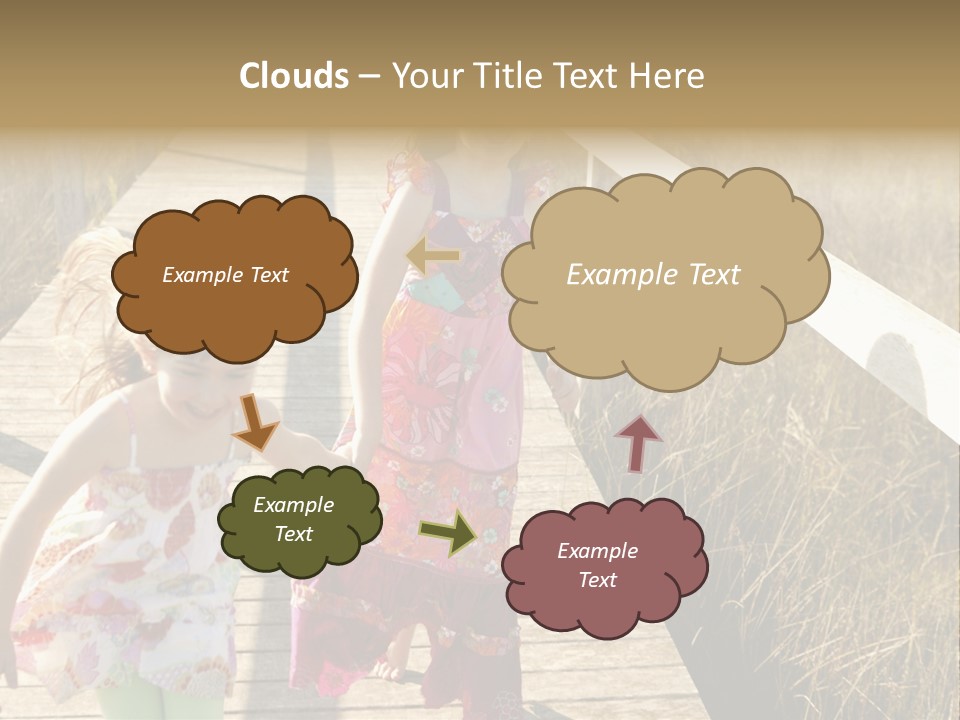 Female Purple Joy PowerPoint Template