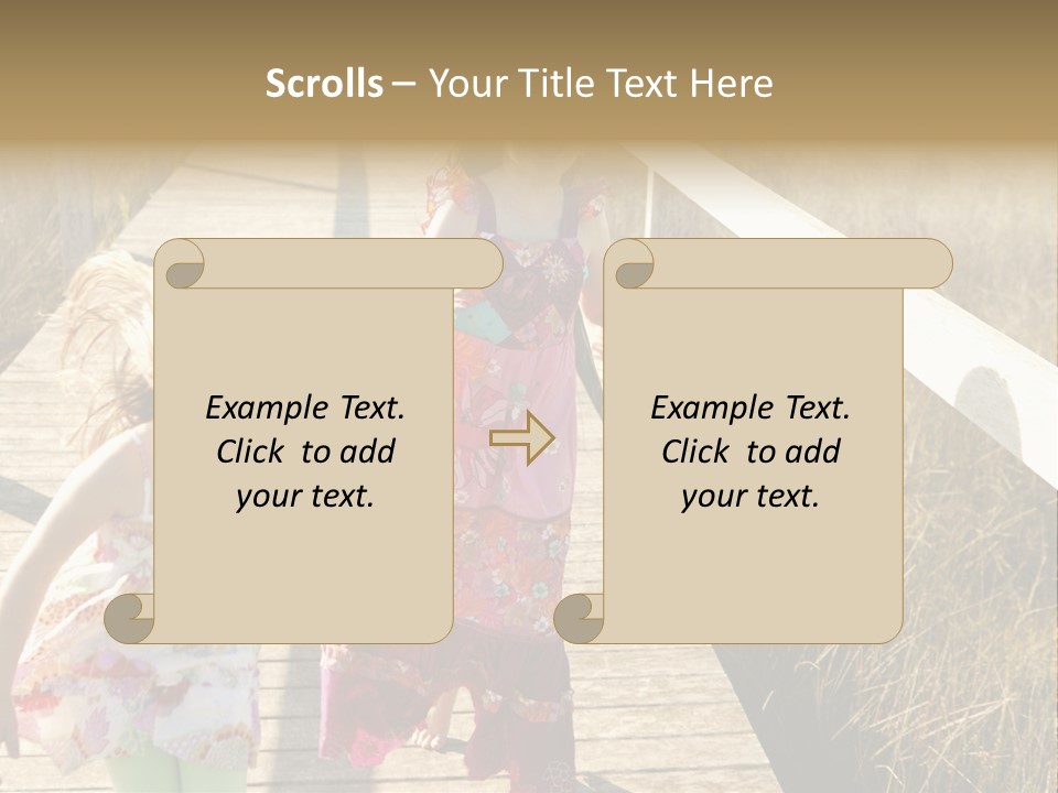 Female Purple Joy PowerPoint Template