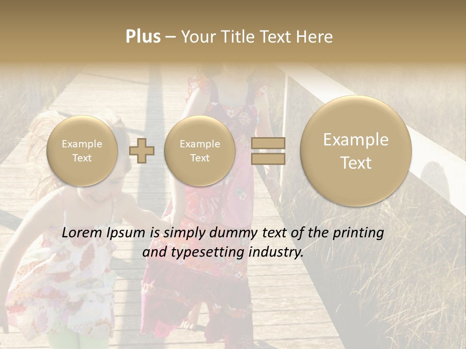 Female Purple Joy PowerPoint Template