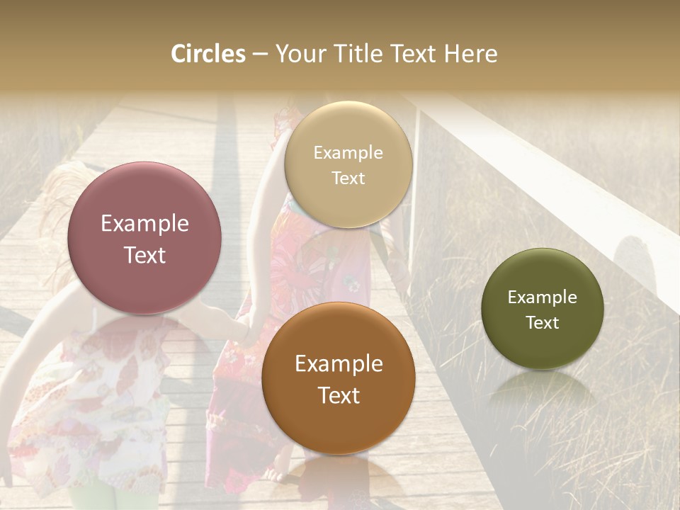 Female Purple Joy PowerPoint Template