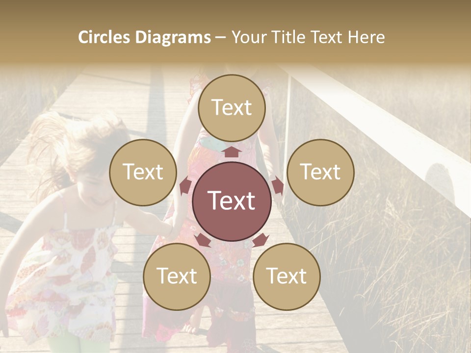 Female Purple Joy PowerPoint Template