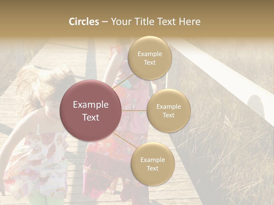 Female Purple Joy PowerPoint Template