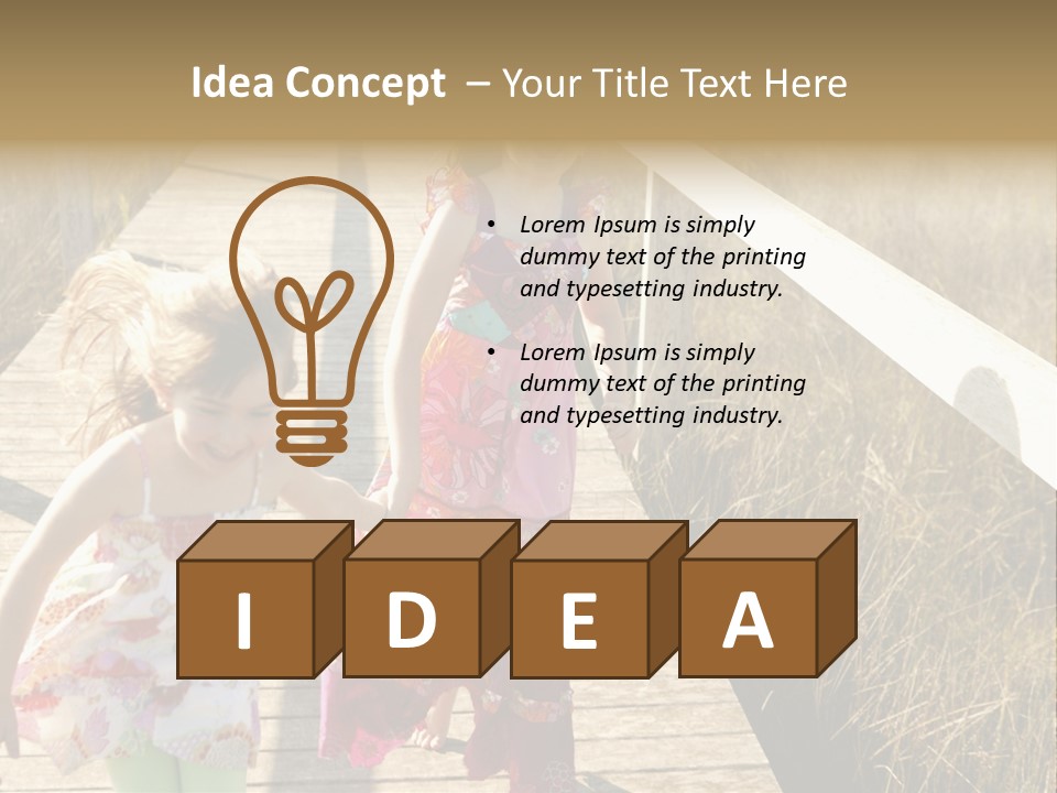 Female Purple Joy PowerPoint Template