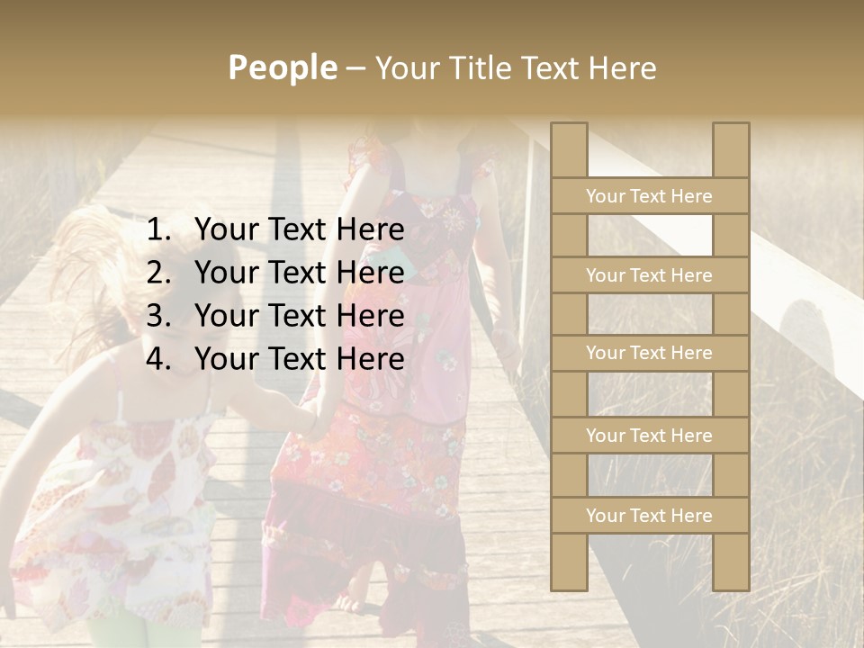 Female Purple Joy PowerPoint Template