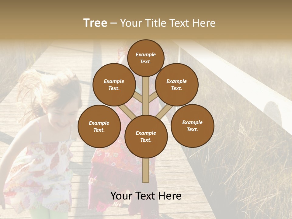 Female Purple Joy PowerPoint Template