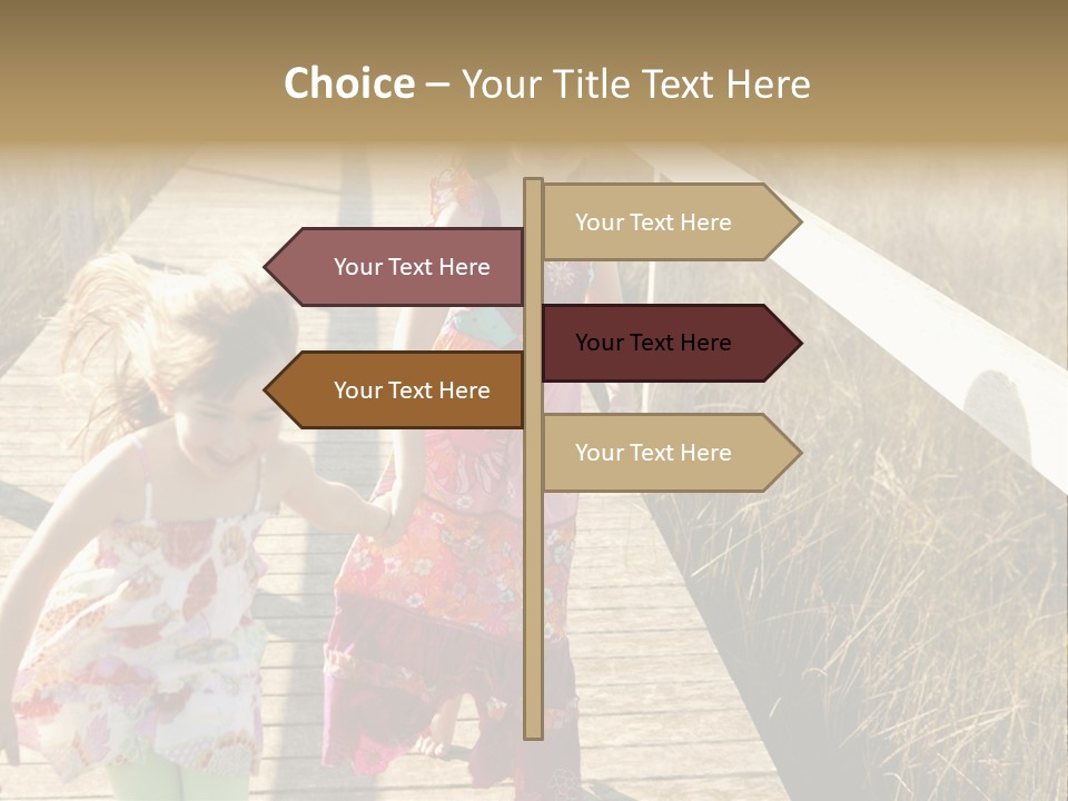 Female Purple Joy PowerPoint Template