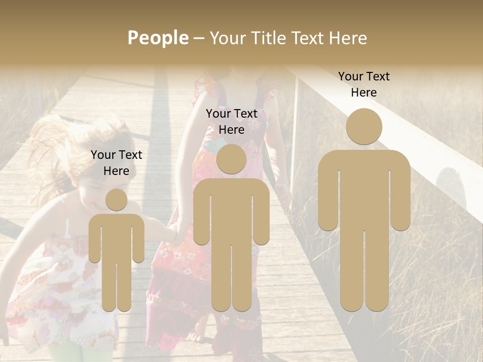 Female Purple Joy PowerPoint Template