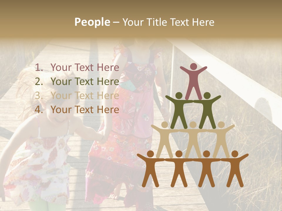 Female Purple Joy PowerPoint Template