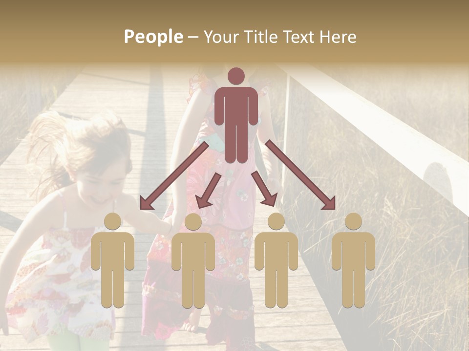 Female Purple Joy PowerPoint Template