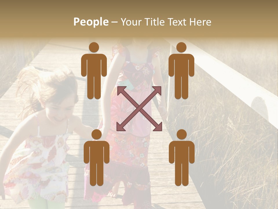 Female Purple Joy PowerPoint Template