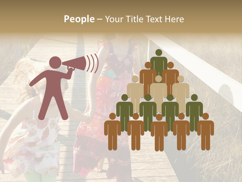 Female Purple Joy PowerPoint Template