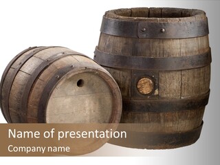 Wood Barrels PowerPoint Template