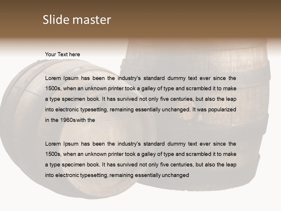 Wood Barrels PowerPoint Template