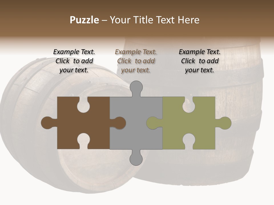 Wood Barrels PowerPoint Template