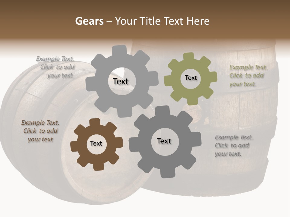 Wood Barrels PowerPoint Template