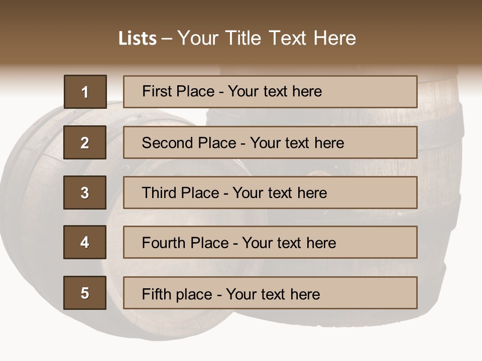 Wood Barrels PowerPoint Template