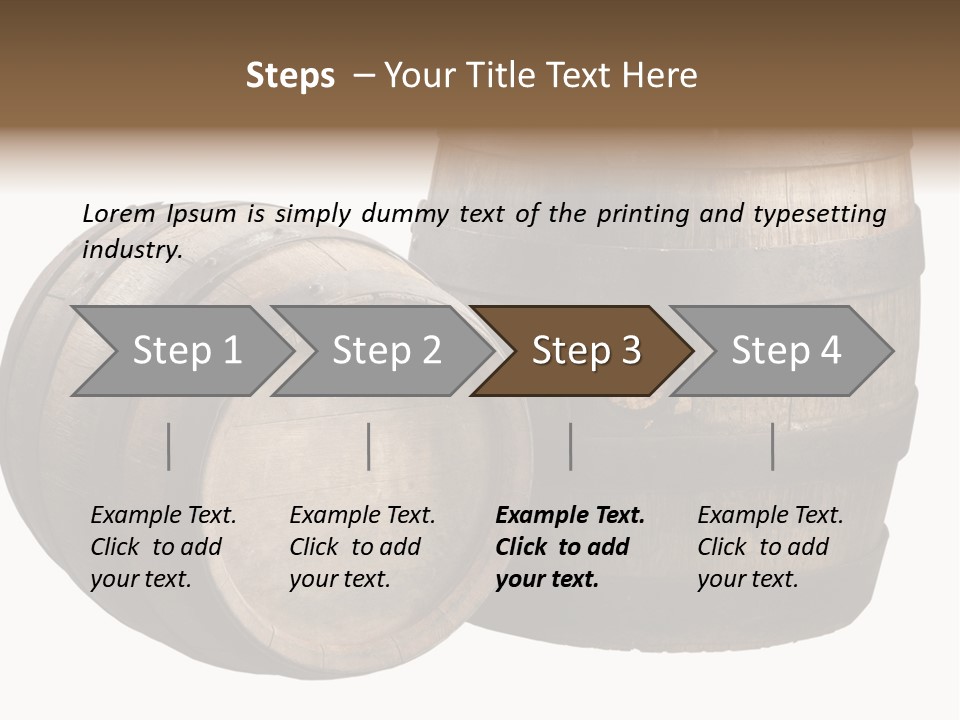 Wood Barrels PowerPoint Template